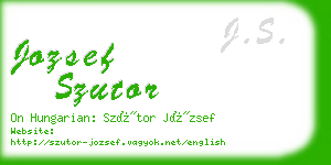 jozsef szutor business card